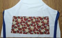 White Apron With Apple Pockets