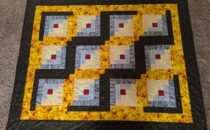 Black & Yellow Log Cabin Throw